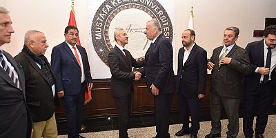BAŞKAN YILMAZ’DAN MKÜ REKTÖRÜ EREN’E ZİYARET    