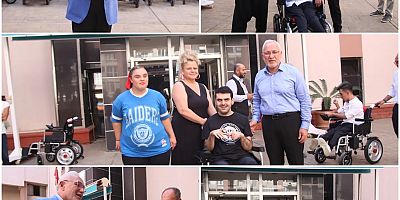 -İSKENDERUN BELEDİYESİNİN AKÜLÜ TEKERLEKLİ SANDALYE DAĞITIMI DEVAM EDİYOR